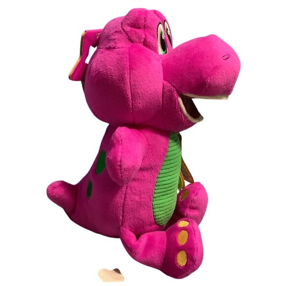 Fisher-Price Barney's World Plush 8" Barney Purple Dinosaur Stuffed Animal - Picture 7 of 9